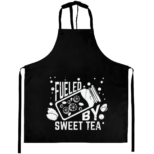 Fueled By Sweet Tea I Funny Southern Country Aprons
