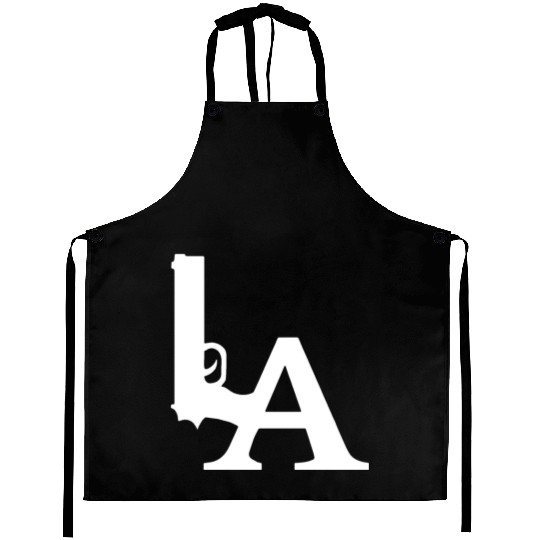 LA Dodgers Gun Los Angeles Hollywood California Aprons