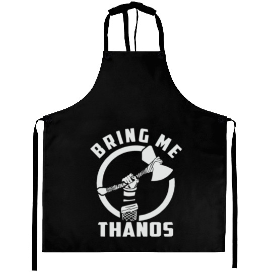 bring me Thanos stormbreaker black and white Aprons