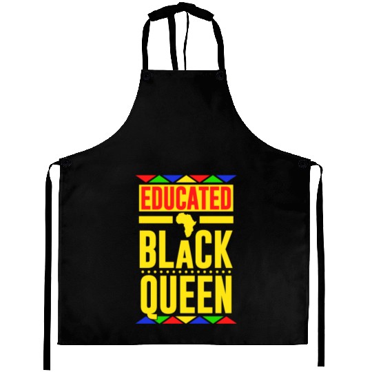 Educated Black Queen Aprons