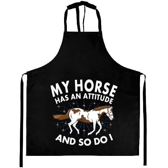 Horse Horses Funny Gift Riding Gift Aprons