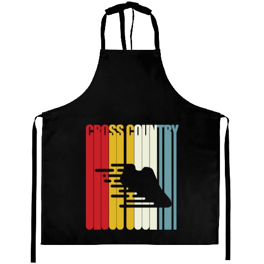 Cross Country Running Runner CC XC Gift Retro 70s Aprons
