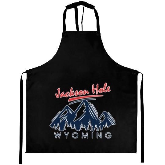 Jackson Hole Wyoming Aprons Vintage City Retro Tshi