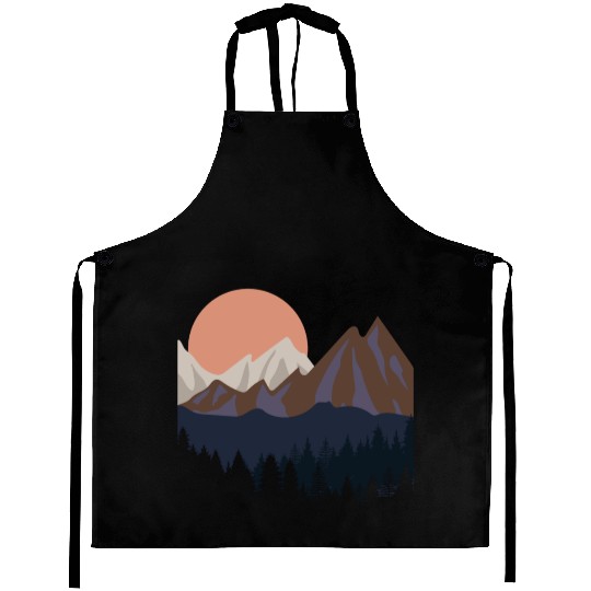 Mountains Aprons, Hiking, Camping Gift