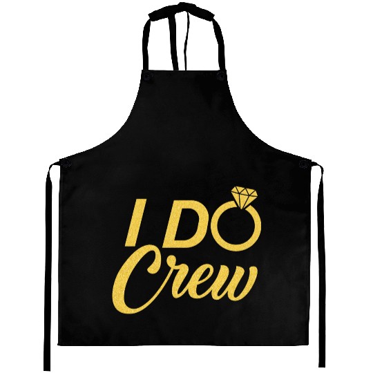 Ring I Do Crew Gold Aprons
