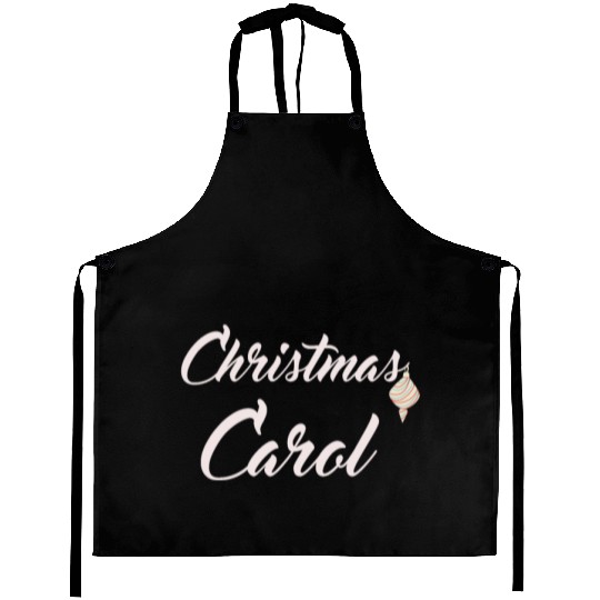 Christmas Carol with xmas decoration for Carols Aprons