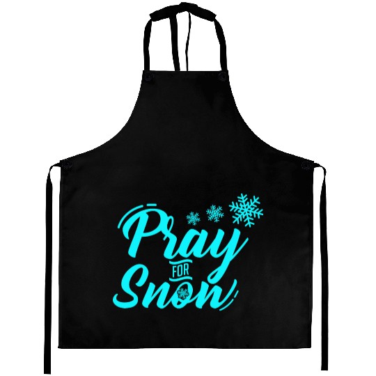 Pray for Snow Snow White Christmas Praying Aprons