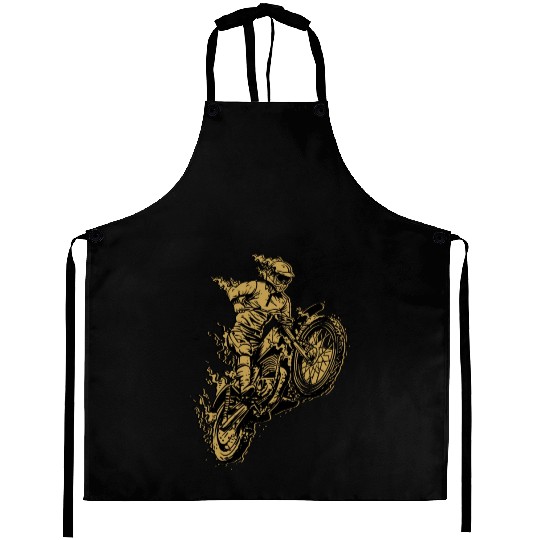 Motocross Dirt Bike Racing Motorcycle Retro Gift Aprons