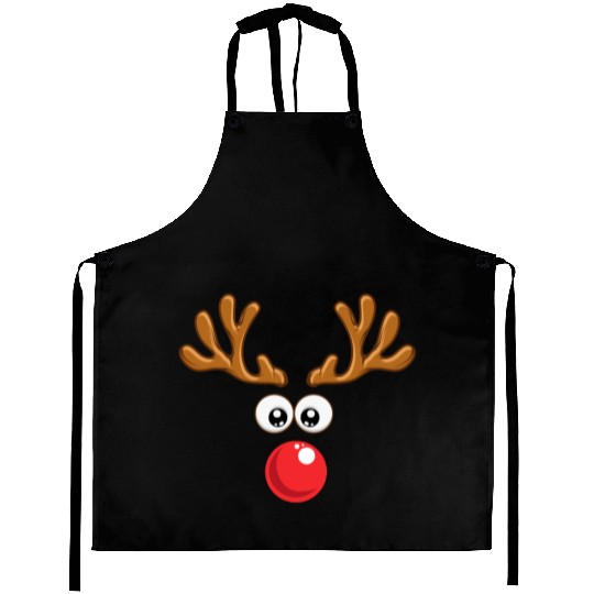 Christmas Rudolph reindeer winter nature gift Aprons
