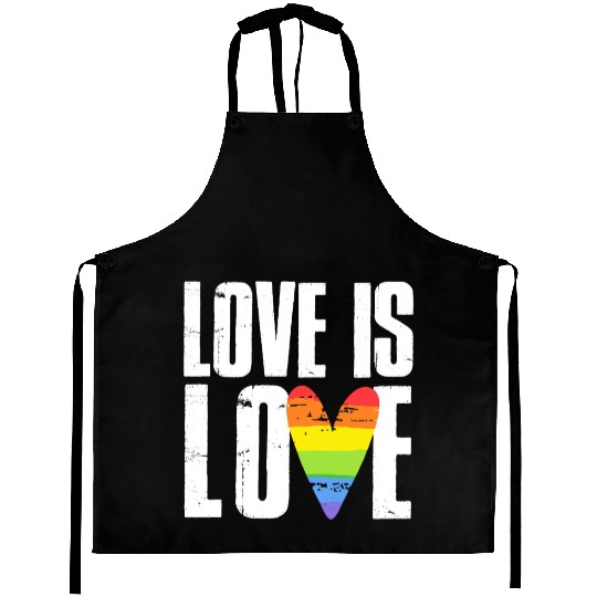 Love Is Love - white Aprons