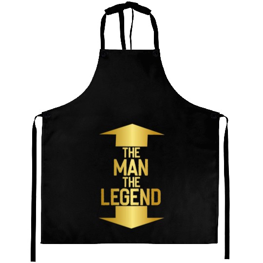 the man the legend Aprons
