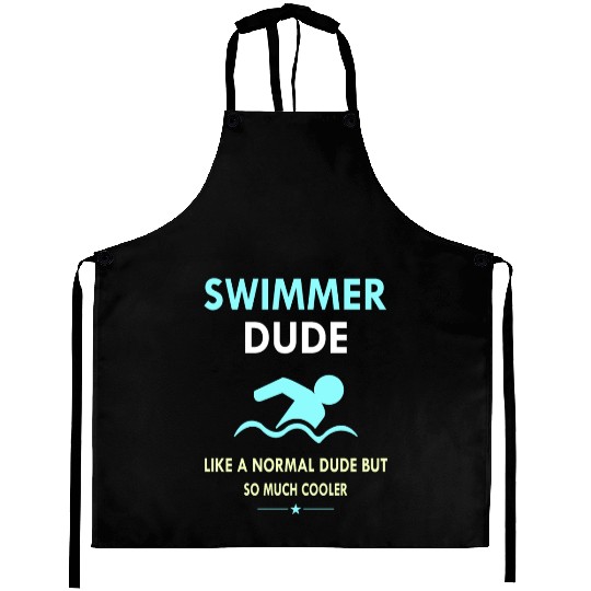 Swimming, Swim, Funny, Swimmer Mom Dad Coach Aprons