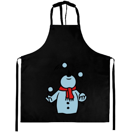 snowman juggling snowballs Aprons