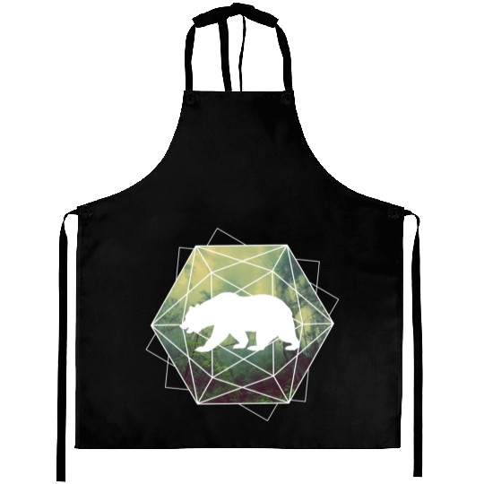 bear nature forest geometry gift Aprons