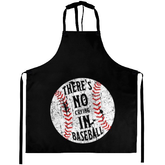 There's No Crying In Baseball I Love Sport Softba Aprons
