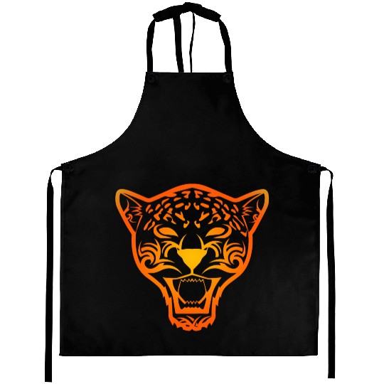 T Tattoo Jaguar Face Gift Idea Aprons