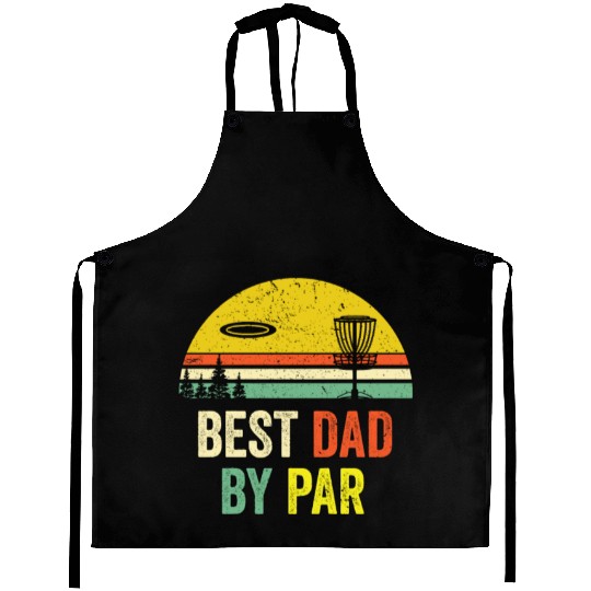 70s 80s Inspired Best Dad By Par Fathers Day Disc Aprons