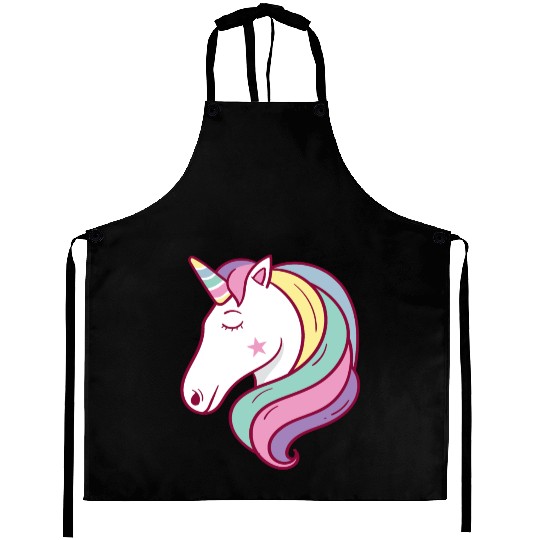 Unicorn Unicornhead Aprons