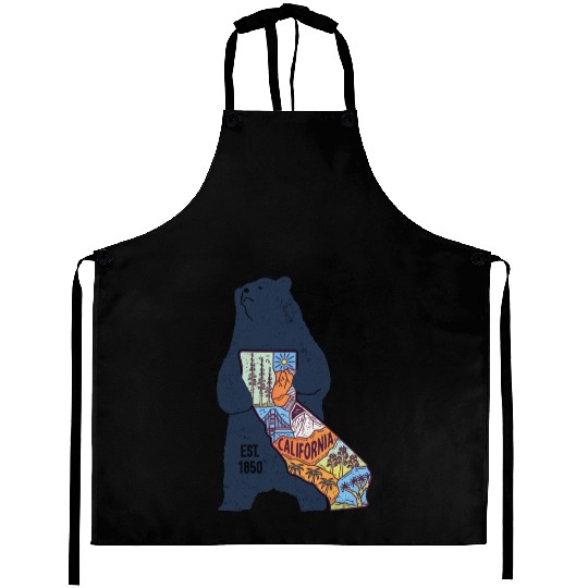 Vintage California Bear EST 1850 Aprons