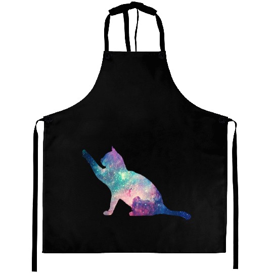 galaxy cat for cats lovers Aprons