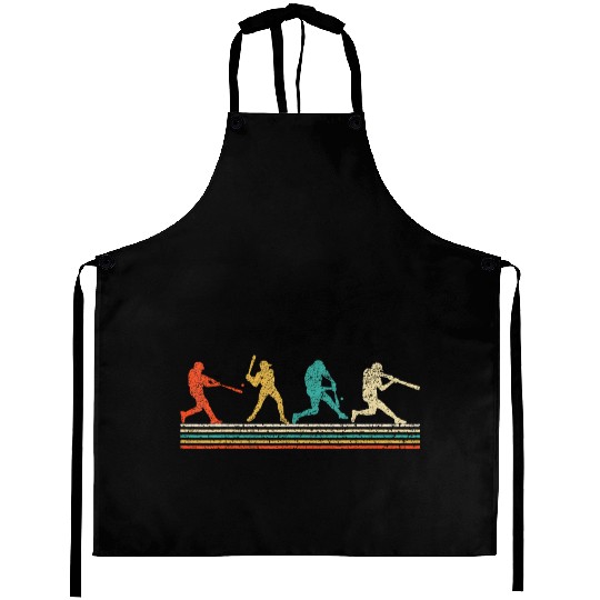 Baseball Retro Vintage Baseball Lover Fathers Day Aprons