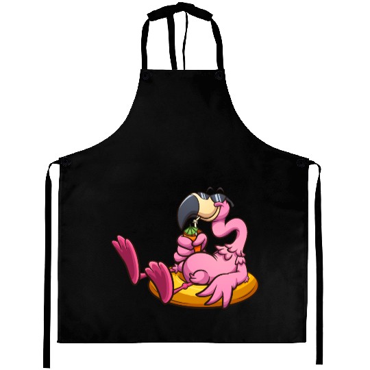 Pink flamingo Aprons