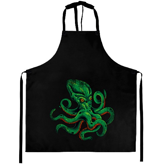 Green Kraken Octopus Aprons