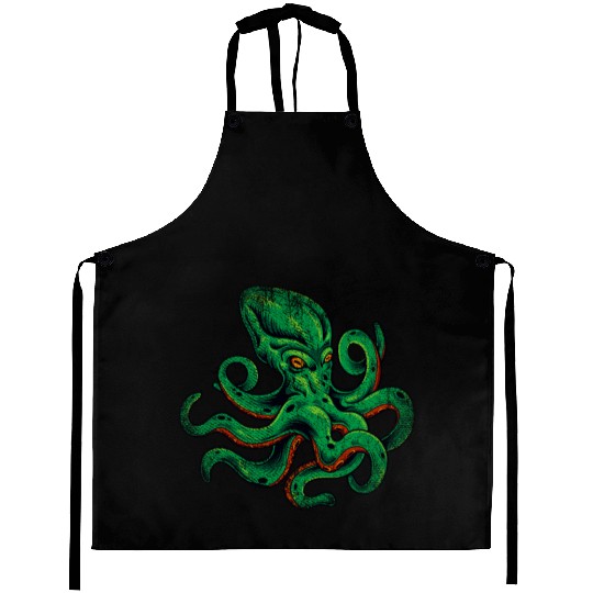 Green Kraken Octopus Aprons