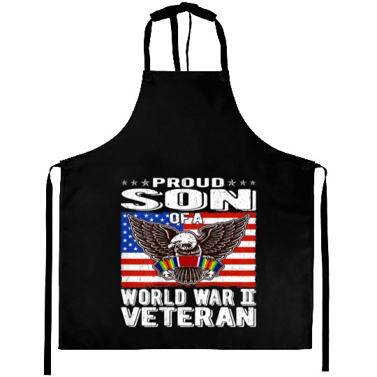 Proud Son of World War 2 Veteran Military Aprons