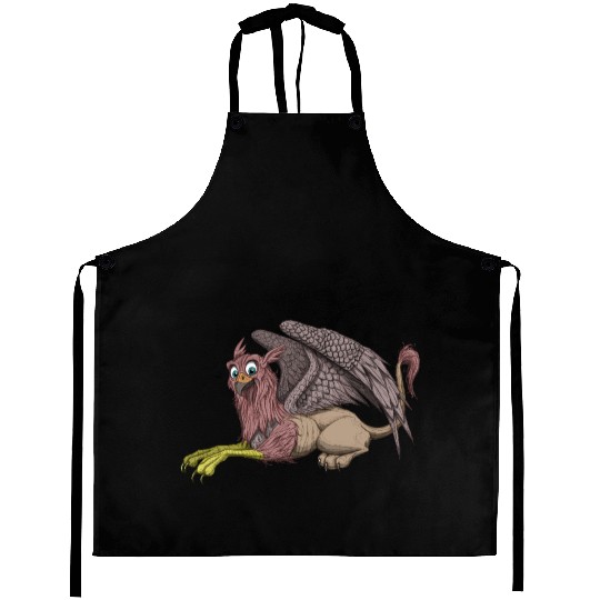 Whimsical Griffin Creature Design Aprons