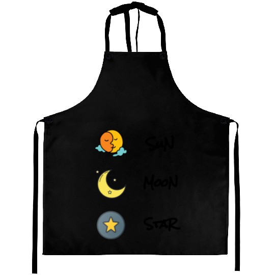 sun moon and star Aprons