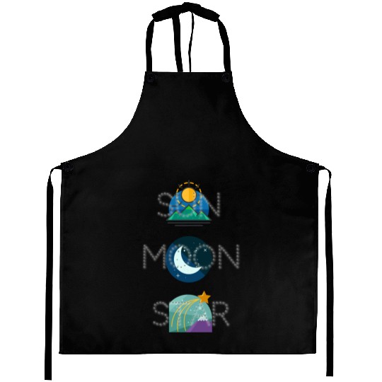 sun moon and star Aprons