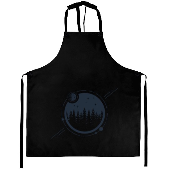Modern Geometric Nature Forest Astronomy Planets Aprons