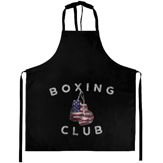 Boxing Club Vintage US Flag Boxing Gloves Aprons