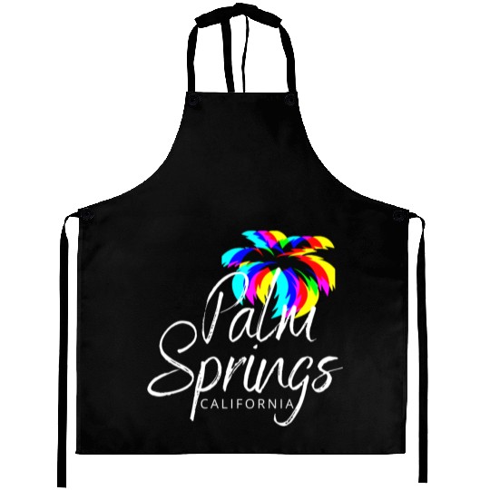 Palm Springs Neon Tree (White) Aprons