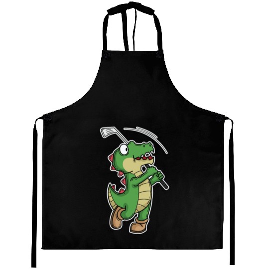 Tyrannosaurus-Rex Crocodile plays Golf Aprons
