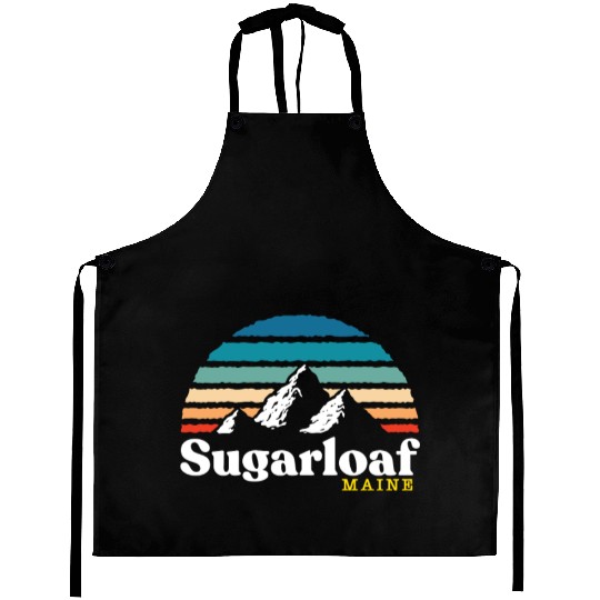 Sugarloaf Maine Usa Ski Resort 1980S Retro Gift Te Aprons