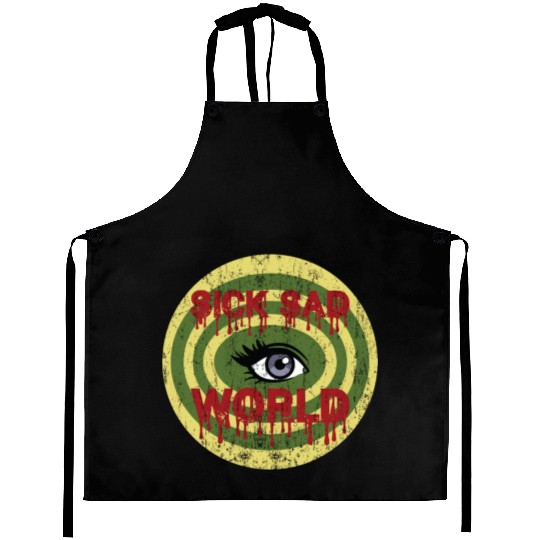 Daria Sick Sad World Drippy Text Eye Logo Aprons
