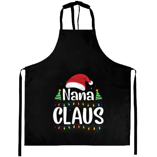 Funny Santa Nana Claus Christmas Family Matching Aprons