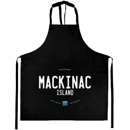 Mackinac Island Michigan Beach Waves Aprons
