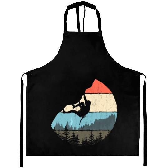 Vintage Style Rock Climbing Retro Bouldering Aprons