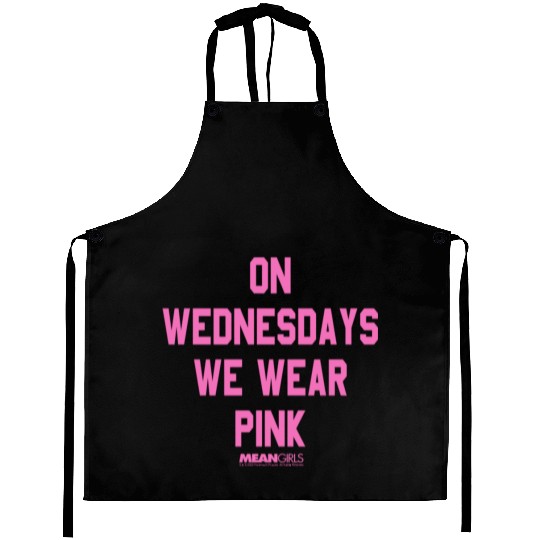 Mean Girls Pink On Wednesday Square Text Aprons