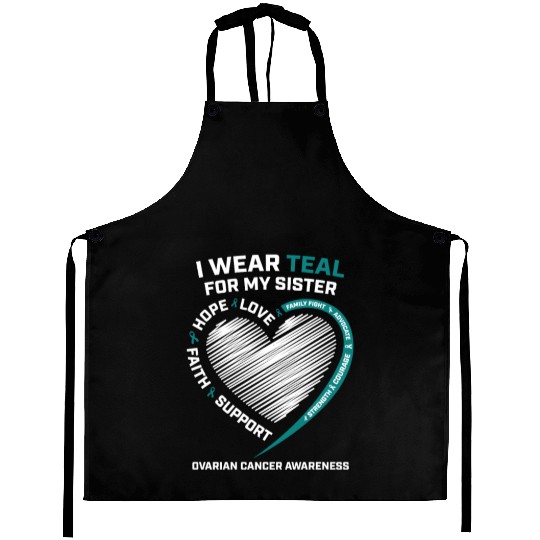 Products I Wear Teal For My Sister Ovarian Cancer Aprons