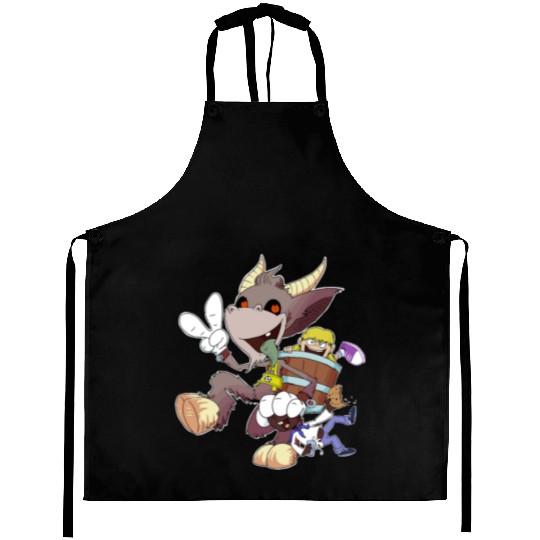 Kids Love Krampus Season Aprons