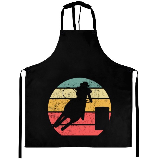 Barrel Racing Retro Aprons