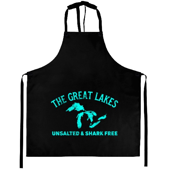 The Great Lakes Unsalted & Shark Free Michigan Gif Aprons