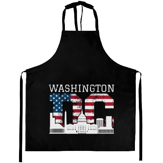 Washington Dc Capitol Hill Usa Flag Souvenir Gift Aprons