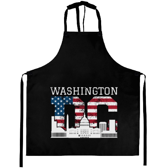 Washington Dc Capitol Hill Usa Flag Souvenir Gift Aprons