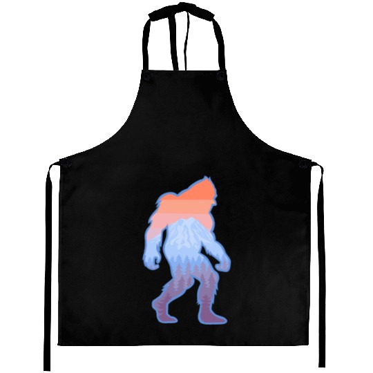 Mt Rainier Bigfoot Sasquatch Aprons
