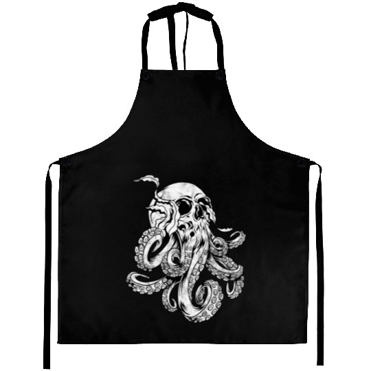 Octopus Skull Monster Kraken Cthulhu Skull for Men Aprons